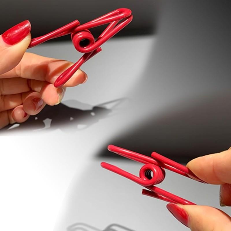 15 Multifunctional Stainless Steel Clips with PVC Coating, Ideal for Paper, Bags, Clothes, Food Sealing, and More