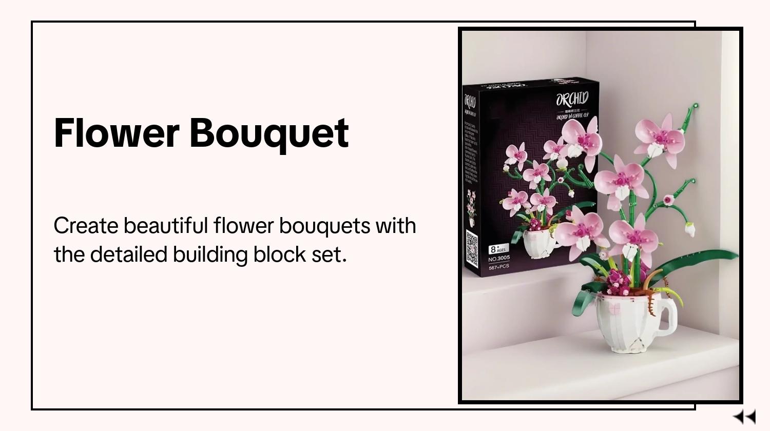 Flowers Bouquet Flower 567PCS Building Blocks Set Block Bonsai Plant Model Bricks Romantic DIY Valentine's Day Birthday Gift Creative Building Block Sets