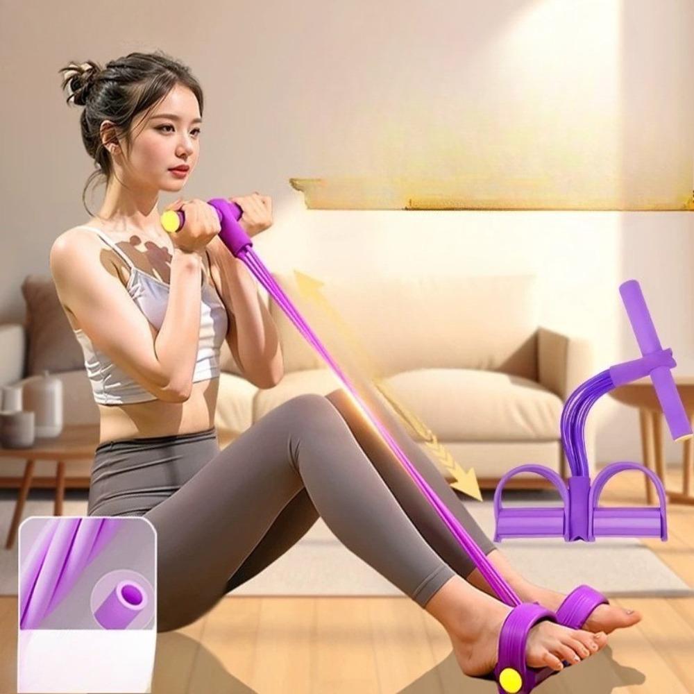 Rally device Sit-ups Assisted tension rope Household women's yoga fitness waist and abdomen trainer