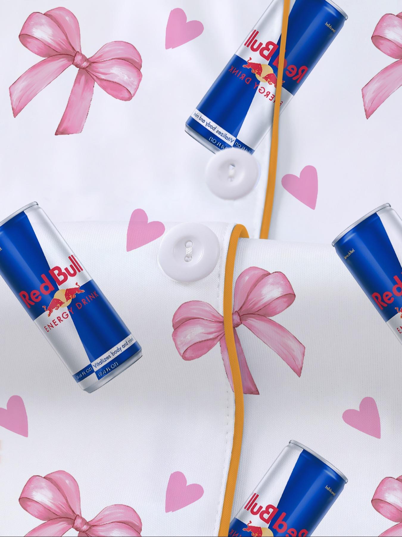 Women's Heart & Bow Print Sleepwear Set, Short Sleeve Button-Up Top & Elastic-Waist Shorts, Casual Loungewear for Home and Pajama Parties