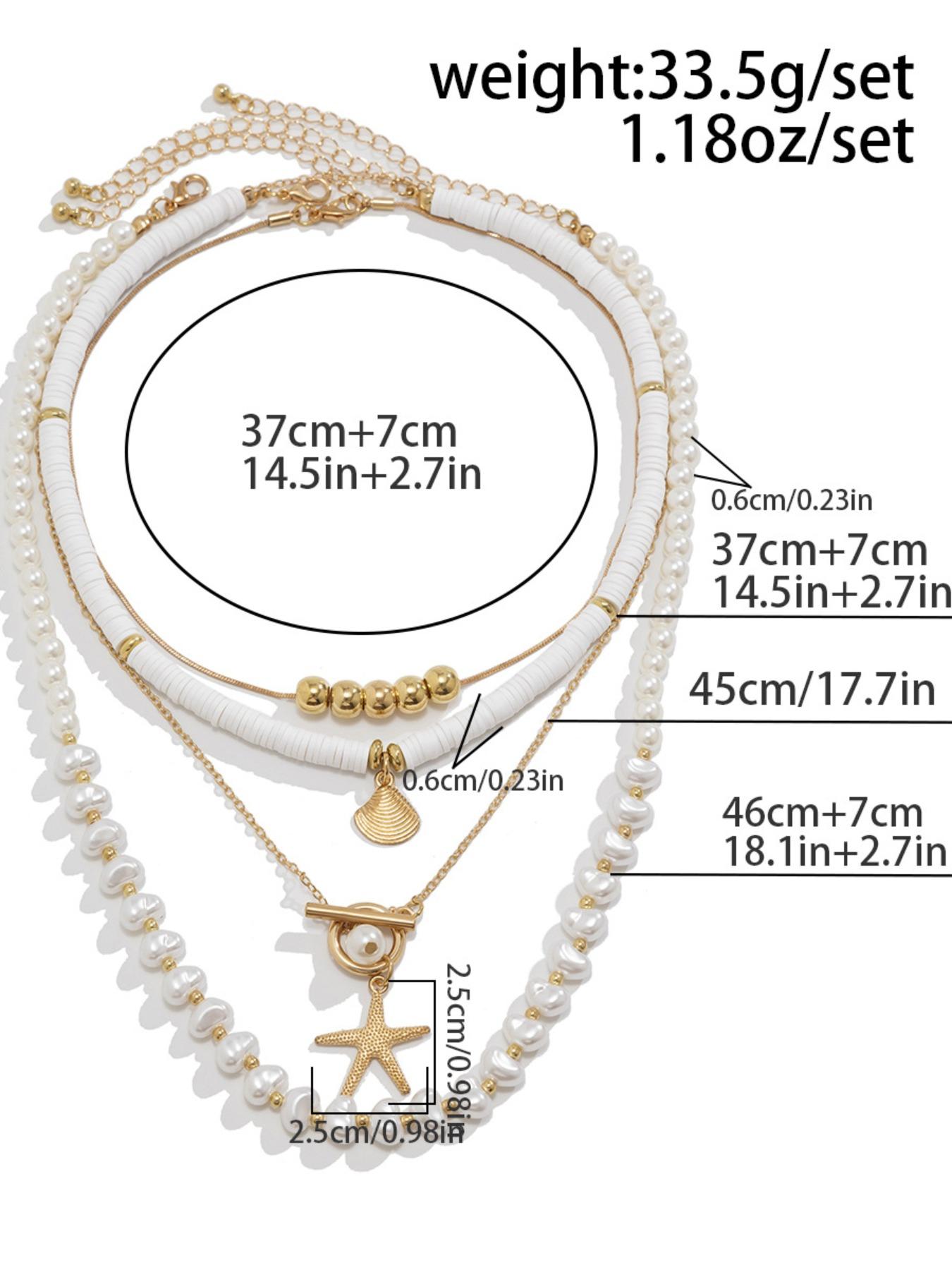 4-piece Boho Style Faux Pearl & Starfish & Shell Decor Necklace, Fashion Summer Style Jewelry for Party, Daily Clothing Decor, Trendy All-match & Exquisite Jewelry for Birthday Gift, Trendy Charms Necklace, Beaded Necklace, Daily Wear Necklace 4-piece Boho Style Faux Pearl & Starfish & Shell Decor Necklace, Fashion Summer Style Jewelry for Party, Daily Clothing Decor, Trendy All-match & Exquisite Jewelry for Birthday Gift, Trendy Charms Necklace, Beaded Necklace, Daily Wear Necklace