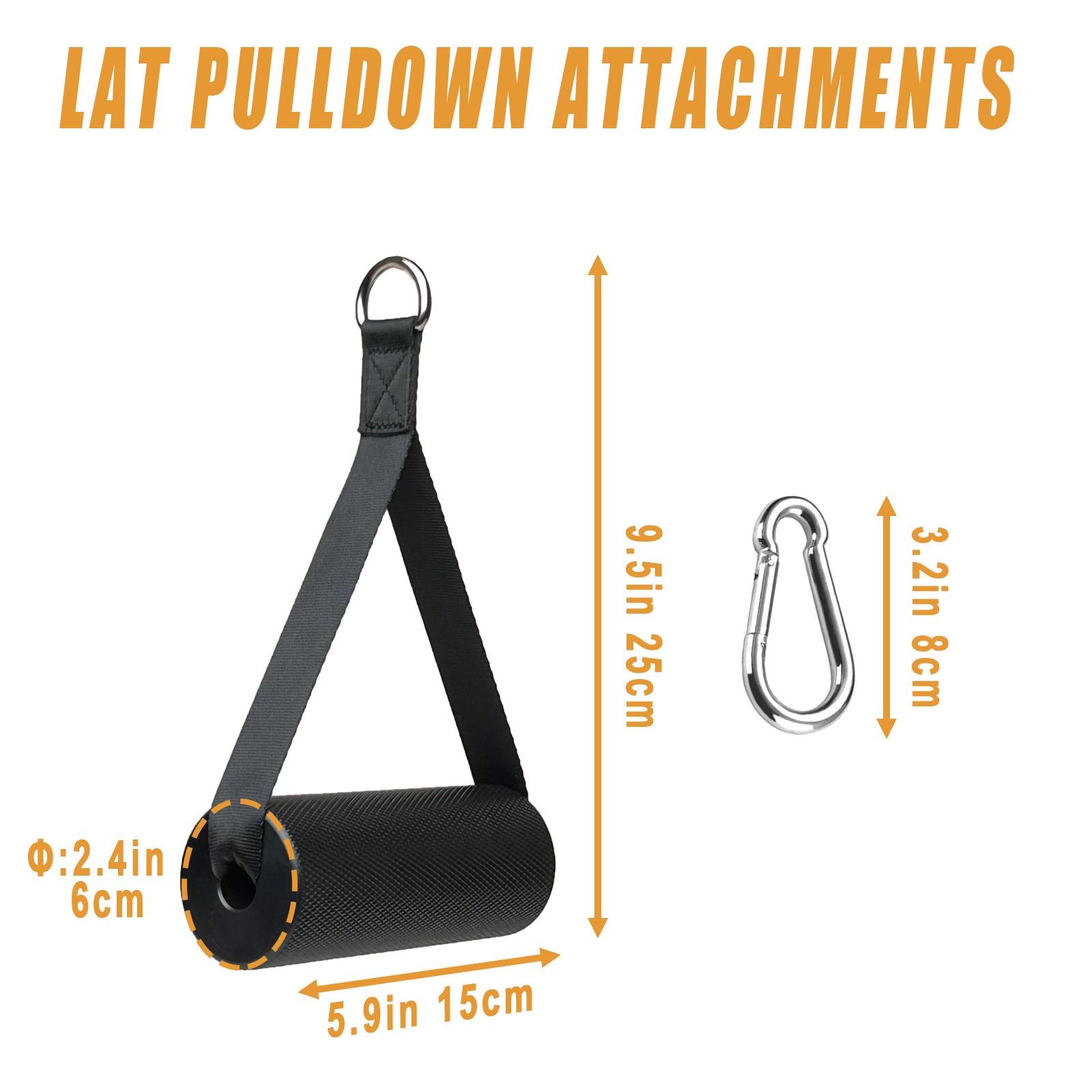 Upgraded LAT Pulldown Attachments Double D Handle, V Bar Cable Machine Attachments, Cable Attachments Gym Handles for Weight Workout