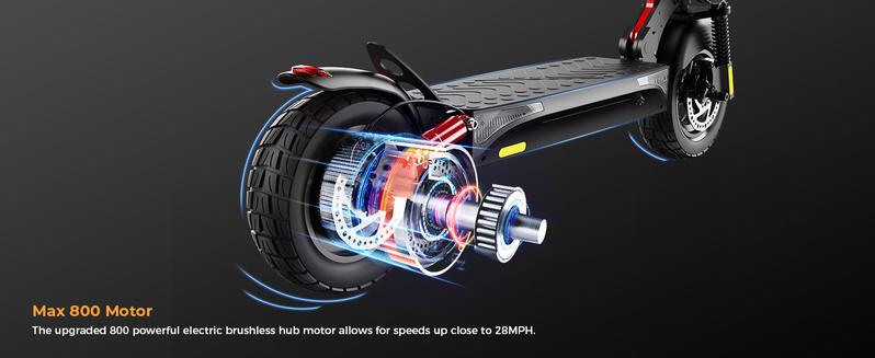 【Valentine's Day】Electric Scooter, 800W/500W Motor, 28MPH/25MPH,28 Miles/23 Miles,10' Pneumatic Tires, LED Screen Design, Double Suspension, APP Control, Electric Scooter Adults for Commuting/Playing