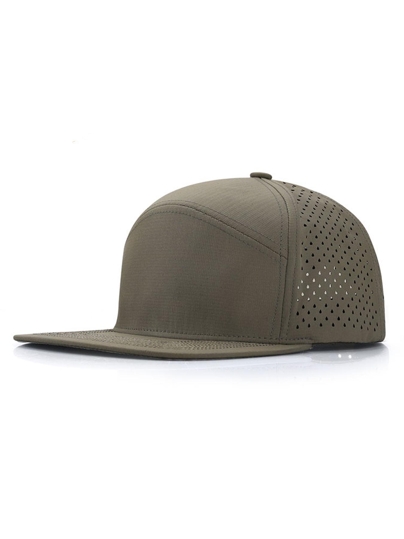 Performance Snapback Hats for Men Women,Flat Bill Cap,Flatbill Snapback Cap,Golf,Running,Workout,High Quality Hat,Adjustable Snapback Hat