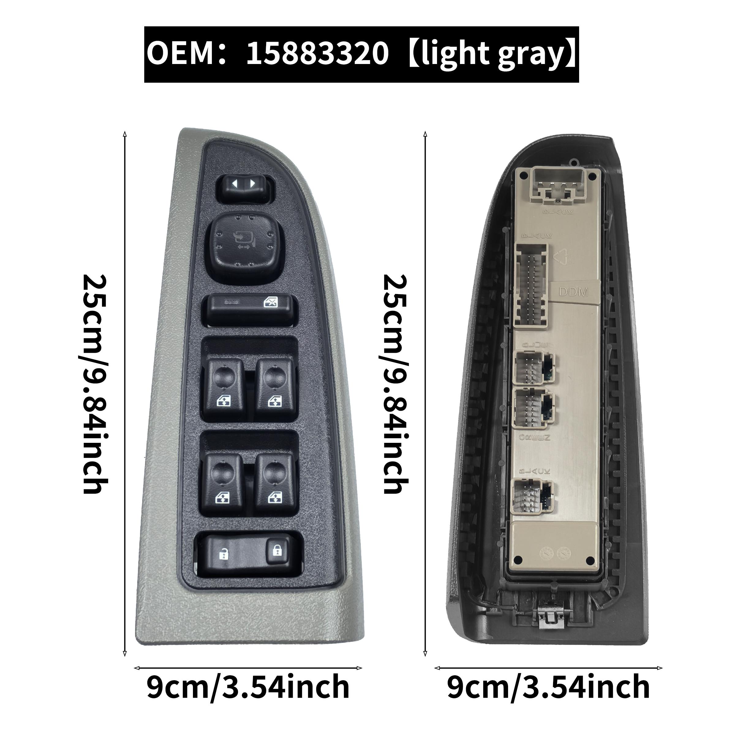 Driver Side Door Lock and Power Window Switch Replacement Component, Compatible with Chevrolet Avalanche Silverado Suburban Tahoe Gmc Yukon Sierra Cadillac Escalade