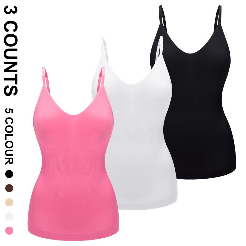 Seamless shaping Camisole tank top for women tummy control slimming cami with scoop neck breathable soft fabric multi color options