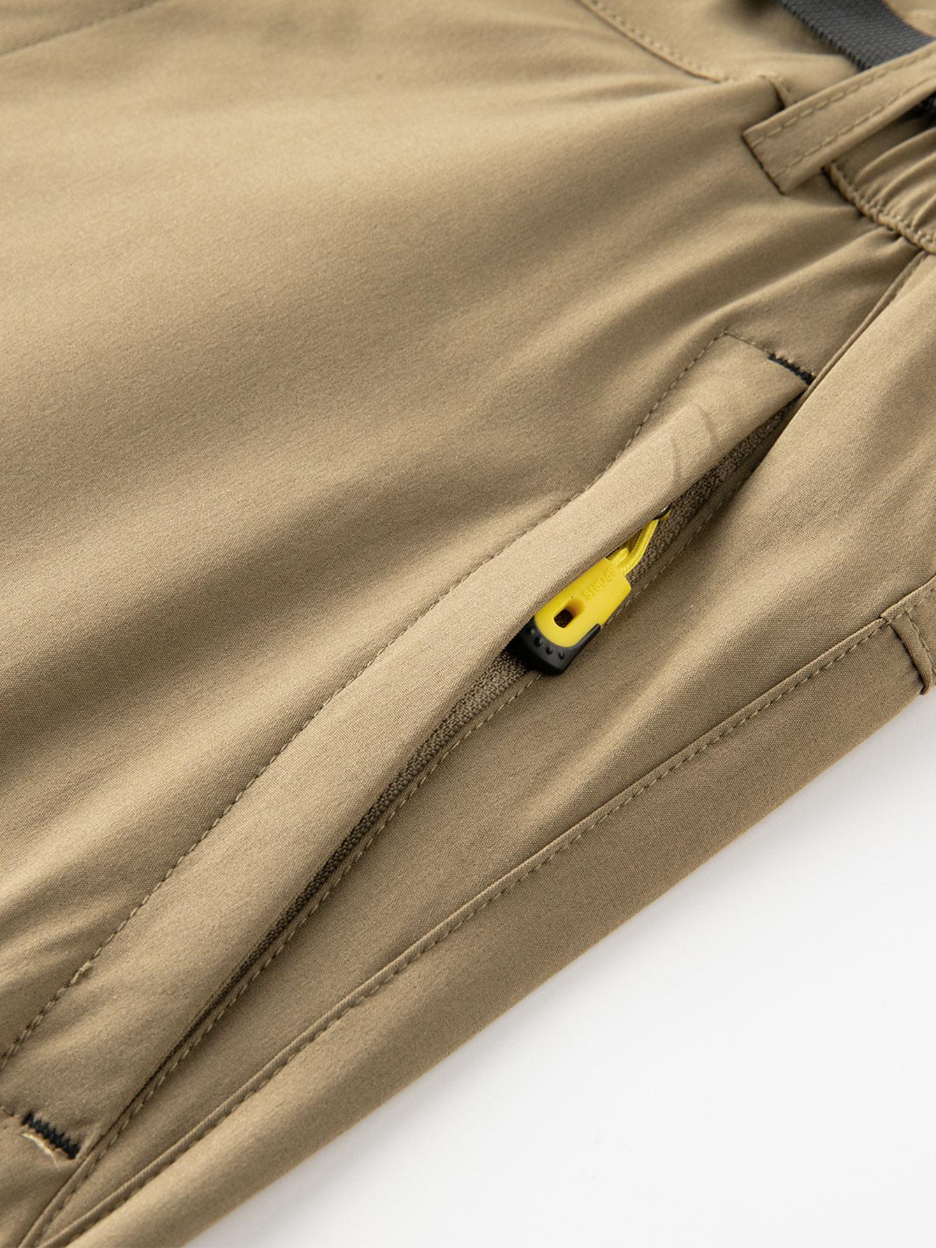 Men's Convertible Cargo Pants - Zip-Off Convertible Legs, Quick-Dry Polyester Blend Tactical Apparel, Belt Included, Stylish Hiking & Office Sports & Outdoor Joggers