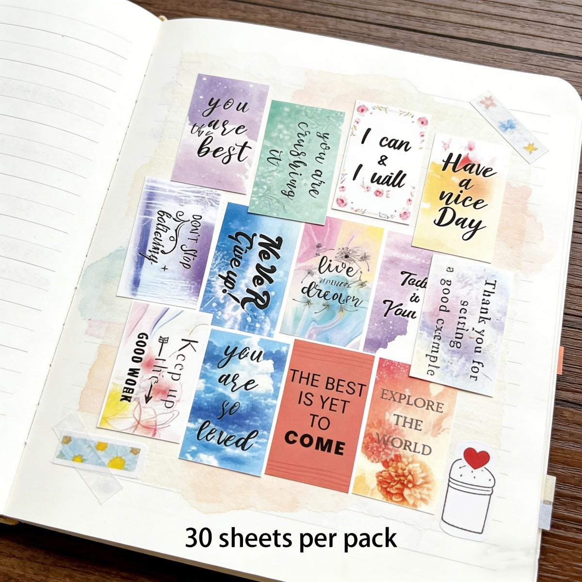 30pcs Inspirational Affirmation Cards with Positive Messages - Colorful Motivational Encouragement Cards, Uplifting Quote Cards for Personal Motivation, Inspirational Gifts for Friends & Family