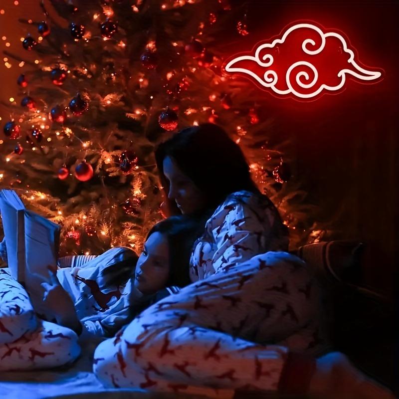 1pc Anime Cloud Neon Light Sign - USB- Wall-Mounted LED with Switch Control, Anime Ceiling/Wall Decoration Suitable for, Bedroom, Dorm,, Office - Ideal Birthday/Christmas/New Year Gift, Christmas Decor