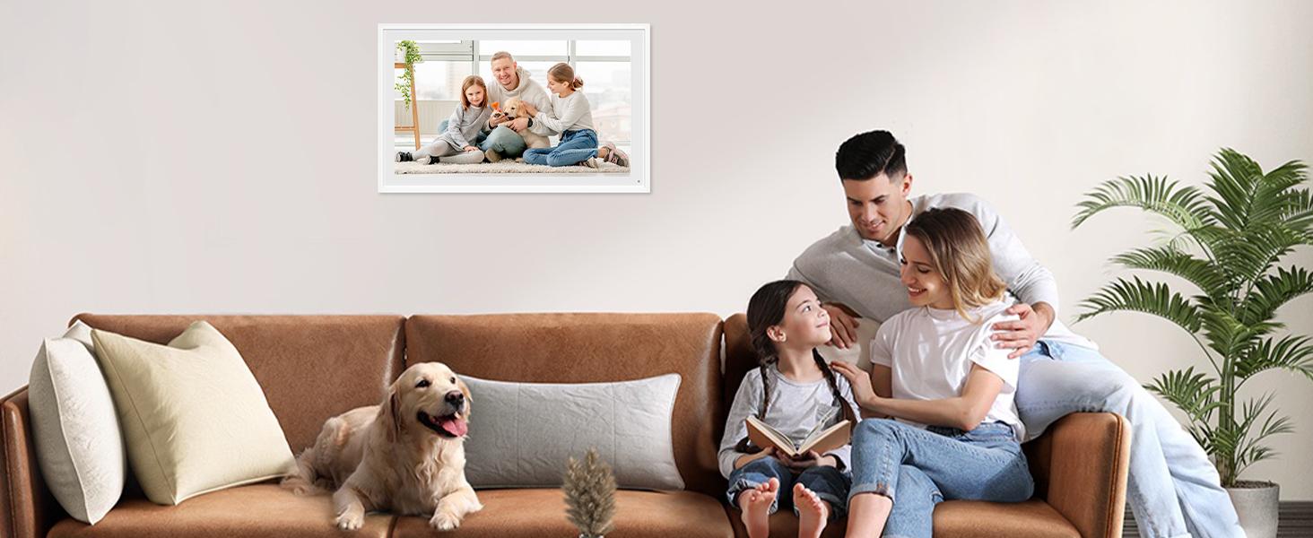 15.6 Inch Smart Digital Calendar, Wall Electronic Calendar, 1920 * 1080 IPS Full HD Touch Screen Display for Family Meal Planner Support - Streamline Household Organization