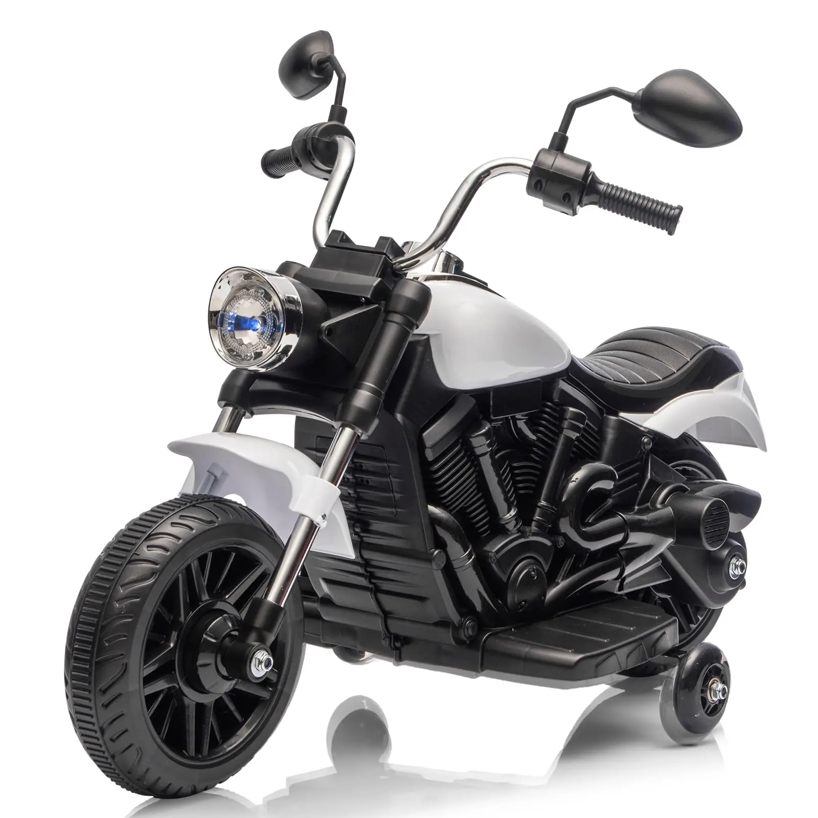 12V Electric Motorcycle for Kids, 3-Wheel Ride On Toy w/Detachable Training Wheels, Soft Start, Reverse, Headlight, Horn & Music, Battery Powered Kids Motorcycle for Toddler Boy Girl Ages 3-5, 5 Colors
