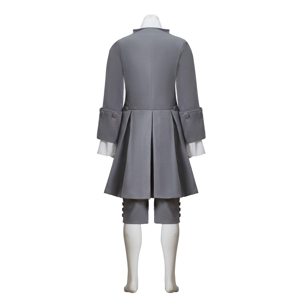 Men's medieval regency period swallowtail vest suit, Victorian Rococo style clothing, full uniform set