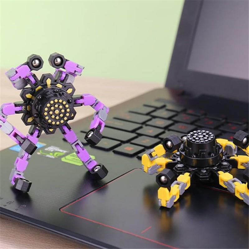 Transformable Finger Spinner, Rotating Folding Design, Portable Handheld Toy, Ideal for Stress Relief & Entertainment