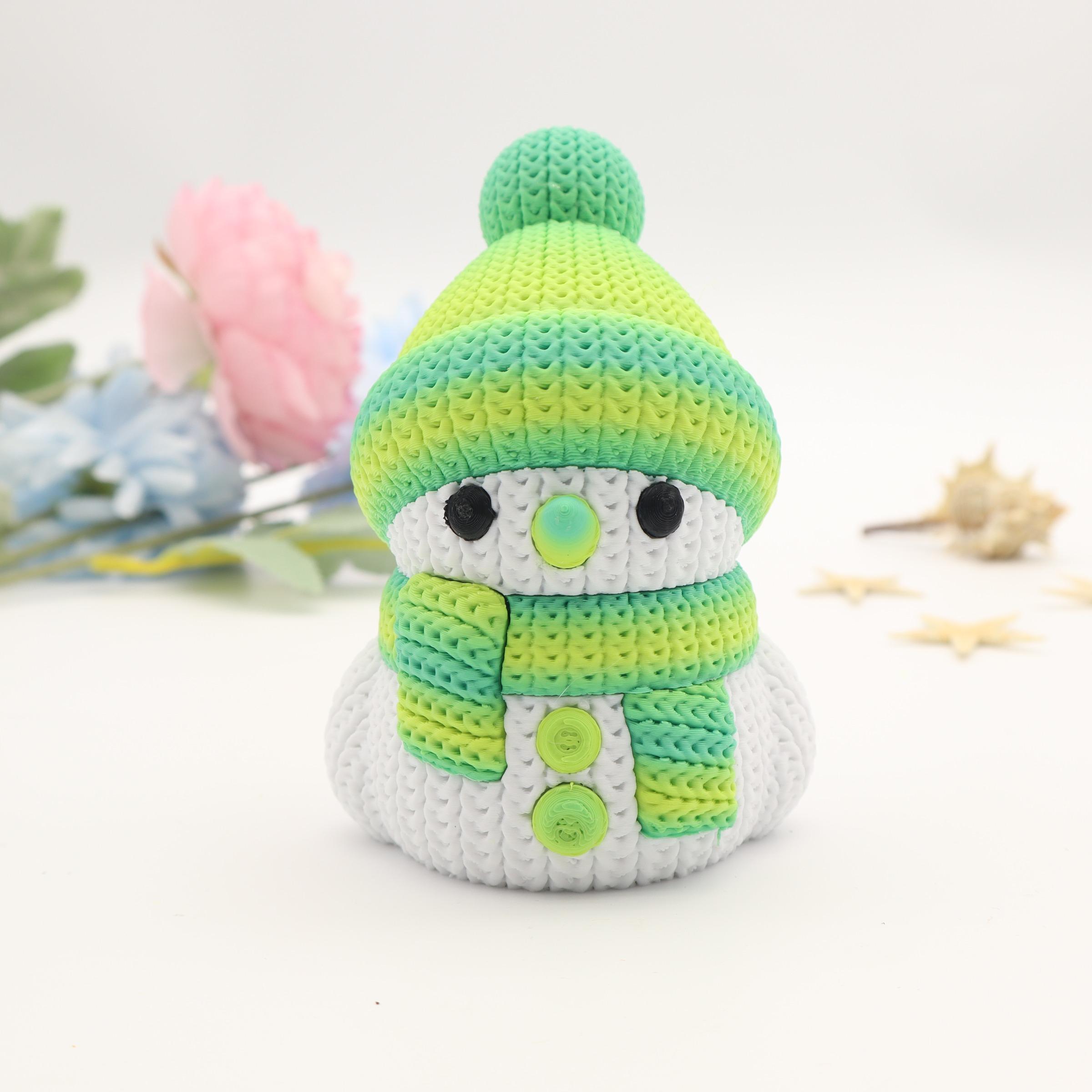 3D Printed Snowman Set, Home Decor Desktop Ornament, Halloween Christmas Gift, Suitable for Any Occasion, 1pc/6pcs, Desktop Statue