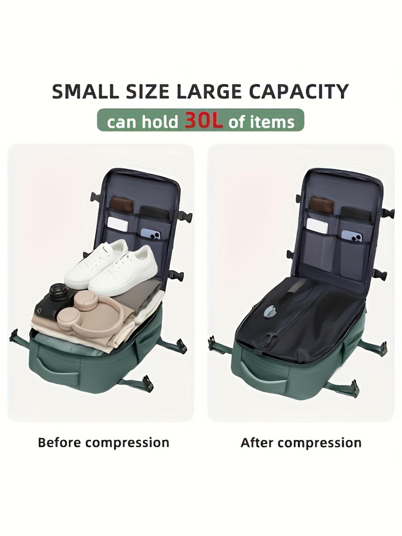 Large Capacity Vacuum Compression Backpack, Lightweight Travel Bag, Essential for Business Trips, Unisex Dual Shoulder Strap