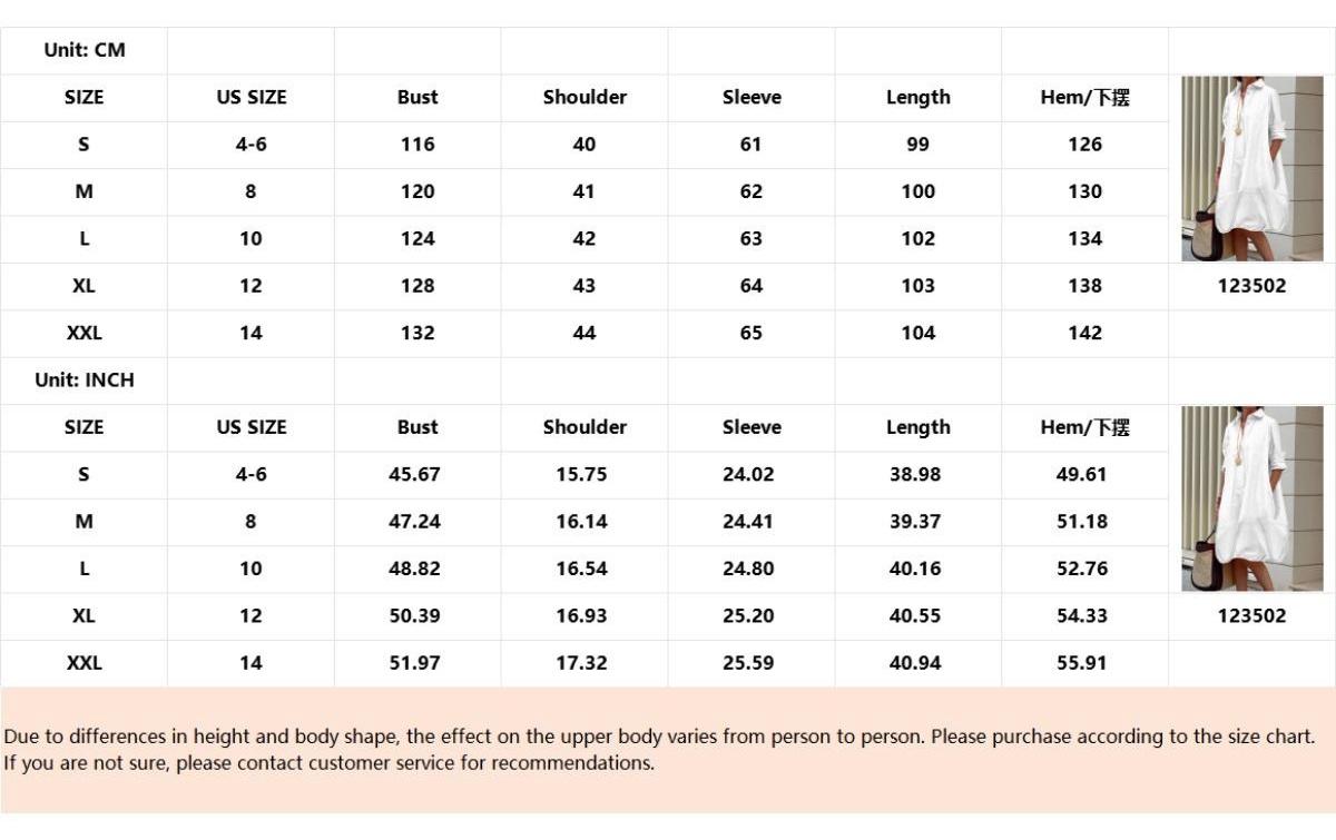 UOOZEE Women's Button Front Long Sleeve Loose Minimalist Lapel Midi Dress Shirt Dress Casual Summer Dress Lightweight Cotton Fabric, Multi-Color, With Pockets, Suitable for All Seasons, Suitable for Multiple Occasions