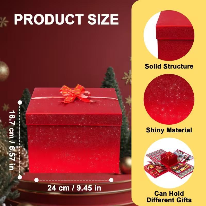 DIY Surprise Explosion Five-Layer Gift Box, Contains Cash, Heart, Snacks, Perfect for Weddings, Birthdays, Valentine's Day, Color Options Available