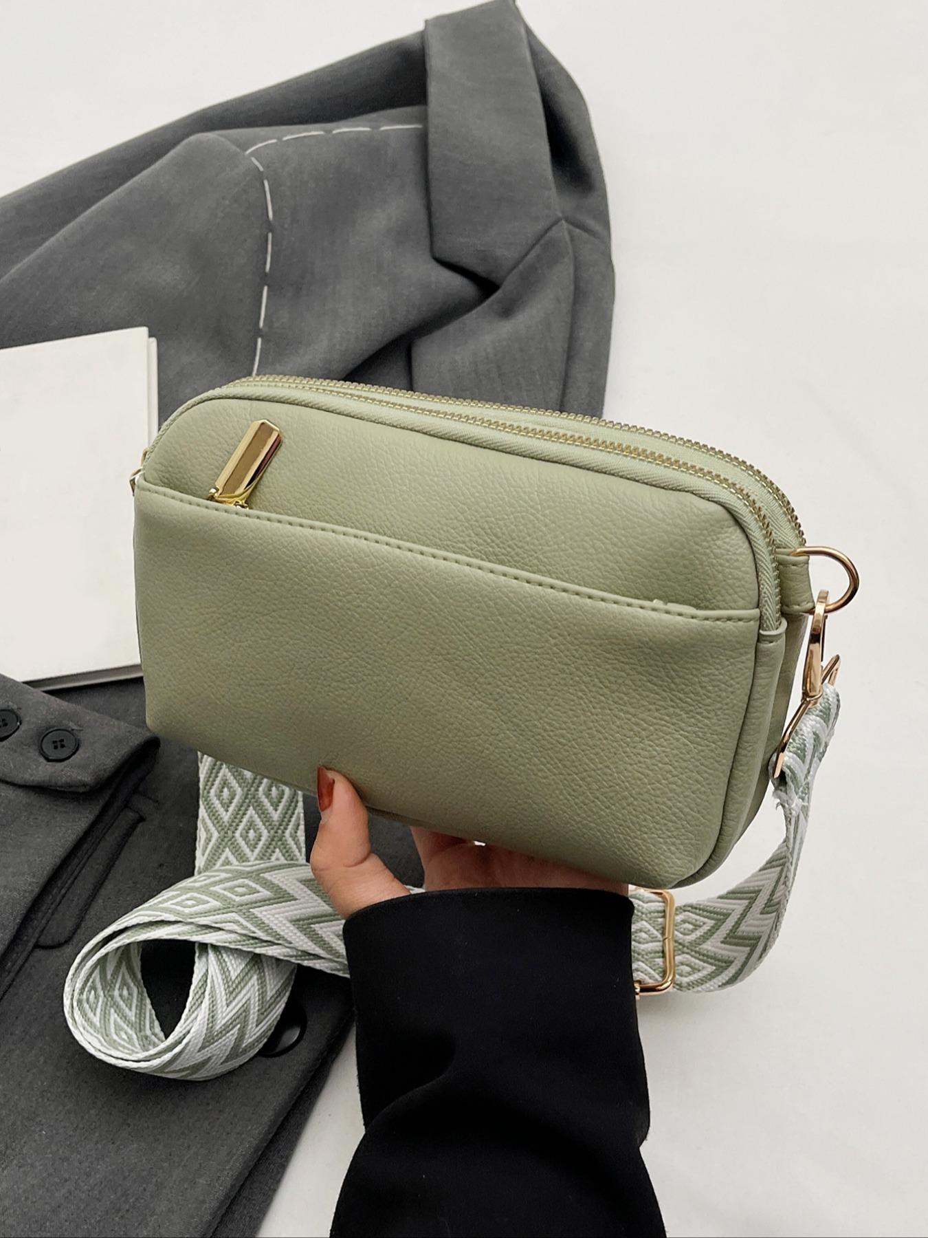 Outfits  Elegant Temperament Plain Color Square, Vintage Trendy Crossbody Bag with Adjustable Strap, Fashionable Crossbody Bag for Daily Use, Cross Body Bags