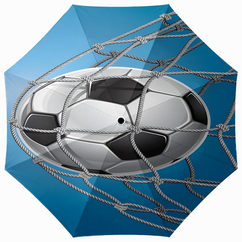 Football Field Pattern Umbrella, Automatic Folding, Sun Protection, Durable 8-Rib, Outdoor Use, Great Gift, World Cup Umbrella