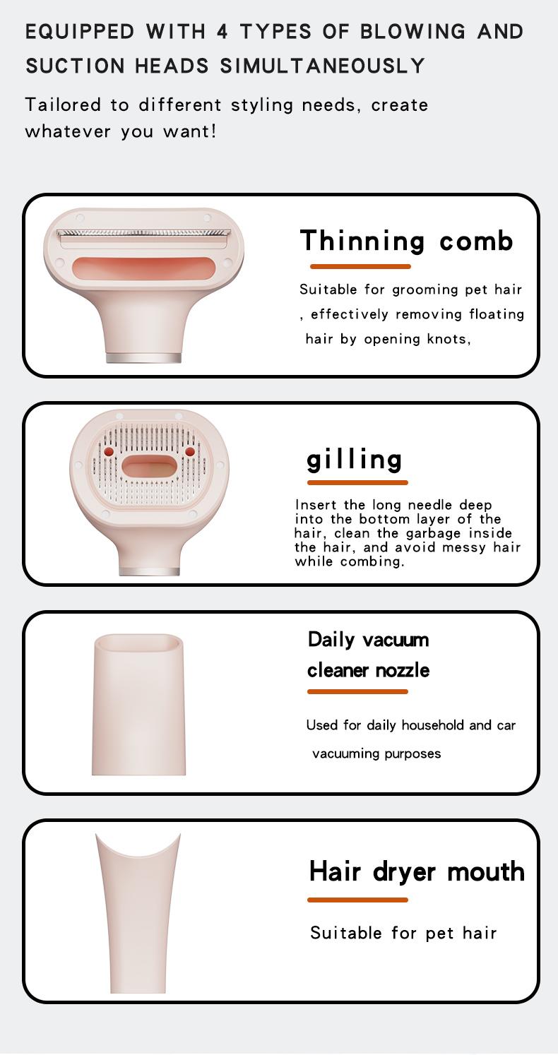 Multi-Functional Pet Hair Remover, Four-In-One Cat Hair Cleaner, Automatic Vacuum Brush, Carpet Bed Cat Fur Remover, Home Car Use