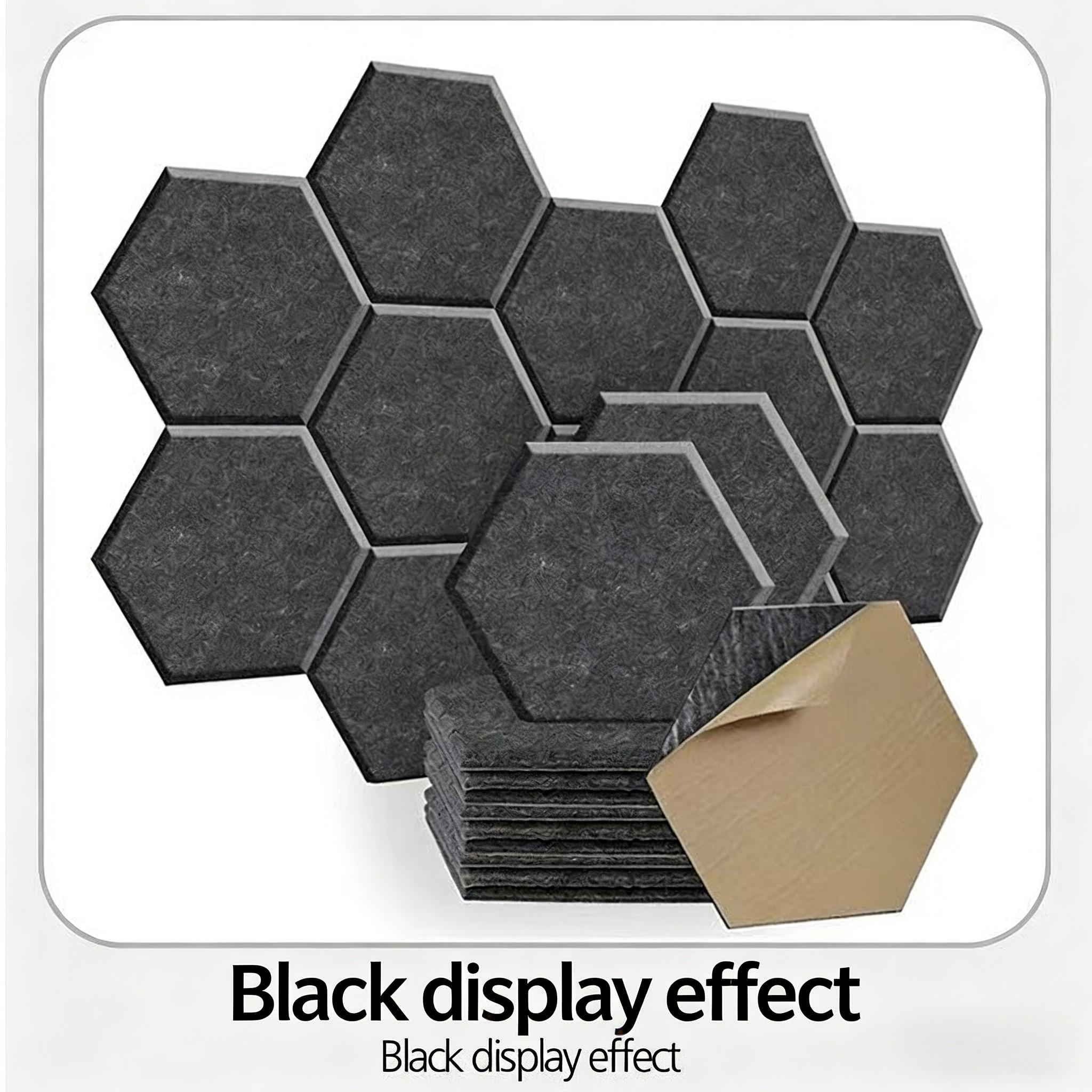 Hexagonal Polyester Fiber Acoustic Panel, Soundproofing Original Sound Absorption Board, Background Wall Display, Noise Reduction