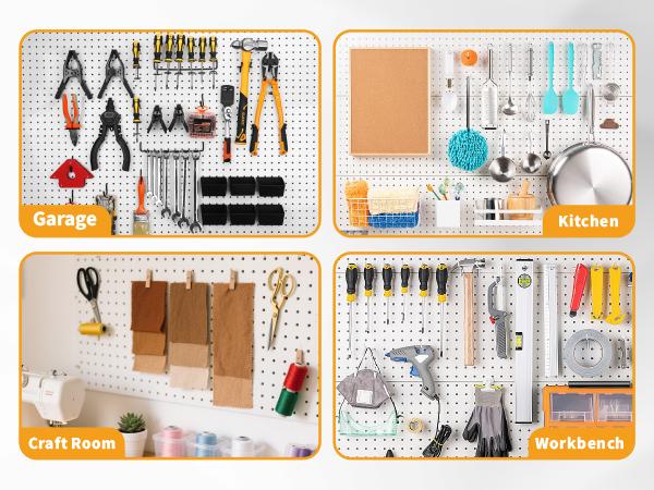 286-Piece Extra Thick Pegboard Hooks Set, 1/4" Heavy Duty Black Peg Board Organizer Accessories with Bins, Metal Pegboard Accessories with Pegs Lock, Peg Board Hooks for Hanging 286-Piece Extra Thick Pegboard Hooks Set, 1/4" Heavy Duty Black Peg Board Organizer Accessories with Bins, Metal Pegboard Accessories with Pegs Lock, Peg Board Hooks for Hanging