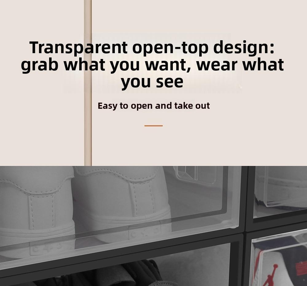 8/16 large storage shoe box, thickened version, easy assembly, multi-function removable multi-layer simple shelf, shoe storage box, shoe cabinet, shoe rack, transparent shoe display cabinet, Closet Shoe Organizer