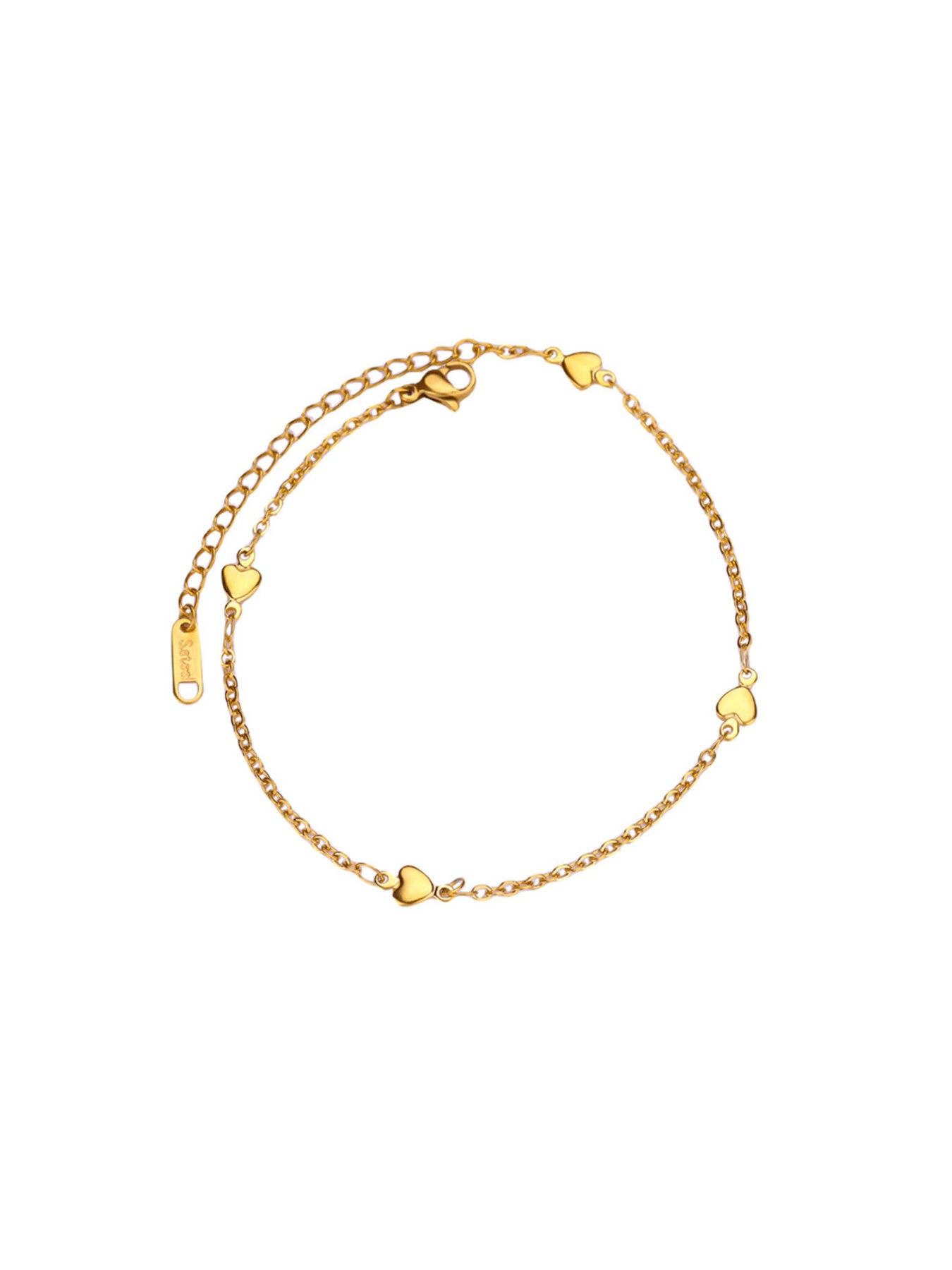 1 Pcs Stainless Steel Heart Anklets for Women Summer Beach Leg Chain Ankle Bracelet Femme Fashion Waterproof Jewelry,Perfect Gifts for Birthday,Party,Wedding,Anniversary,Mother's Day,Vacation,Daily