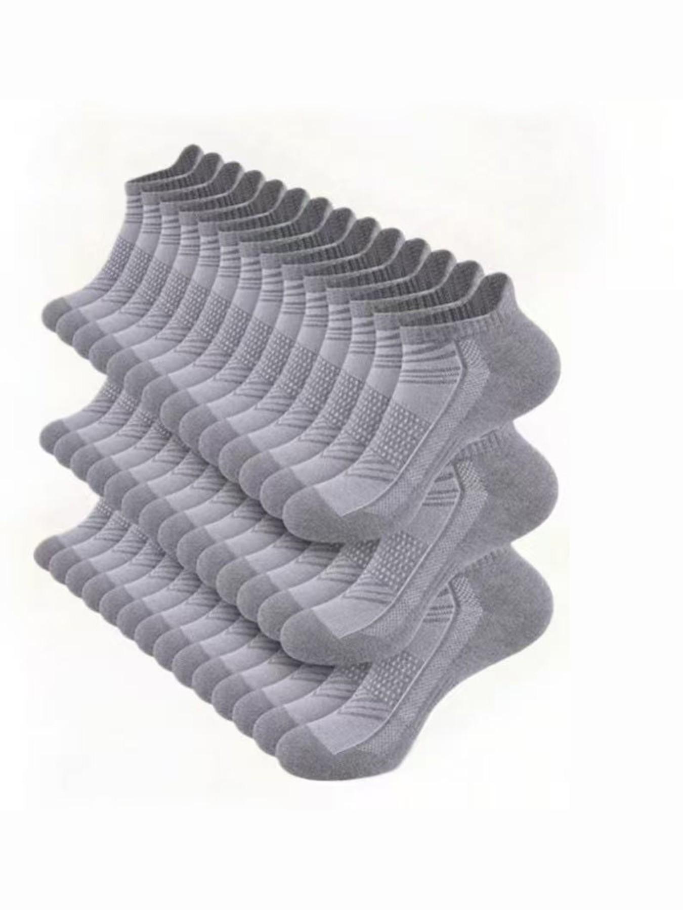 42 Pairs Men's Ankle Socks, Colorblock, Non-Slip, Arch Support, Breathable, Durable, Casual Style, All Seasons