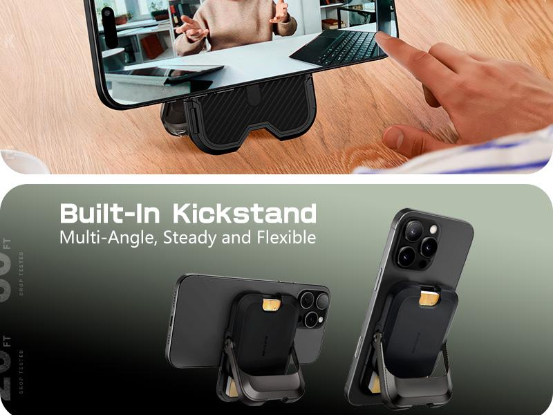 SUPCASE 3-in-1 Magnetic Wallet for iPhone 16/15/14/13/12 & Non-MagSafe Phones - 5 Card Holder, Adjustable Phone Stand, AirTag Slot & RFID Protection - Includes Magnetic Adapter for All Devices