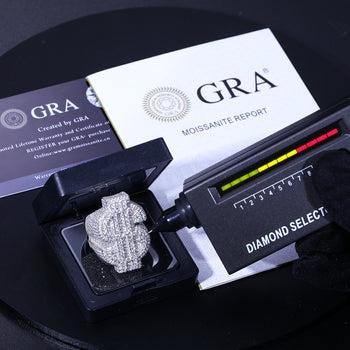 【#R66】Original Design 925 Sterling Silver Synthetic Moissanite Ring, Exquisite Dollar Sign Ring for Men and Women Hip Hop Jewelry Gift Fashion Accessories