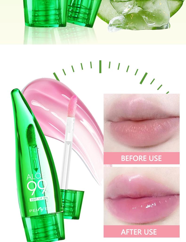 Aloe Vera Temperature-Sensitive Lip Gloss, Long-Lasting Moisturizing Lip Oil, Perfect Gift for Mother's Day and Valentine's Day
