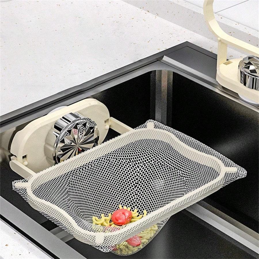 Kitchen Sink Drain Filter Rack Suction Cup Food Waste Blockage Prevention Garbage Draining Mesh Holder, Filtering Net
