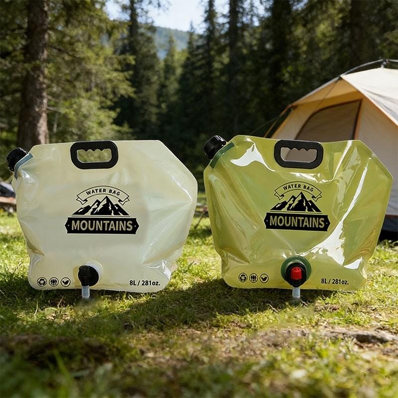 2-Pack Portable Outdoor Water Bags, Foldable Pe Square Storage Bags, Ideal for Camping, Picnics, and Travel, Durable and Lightweight Design