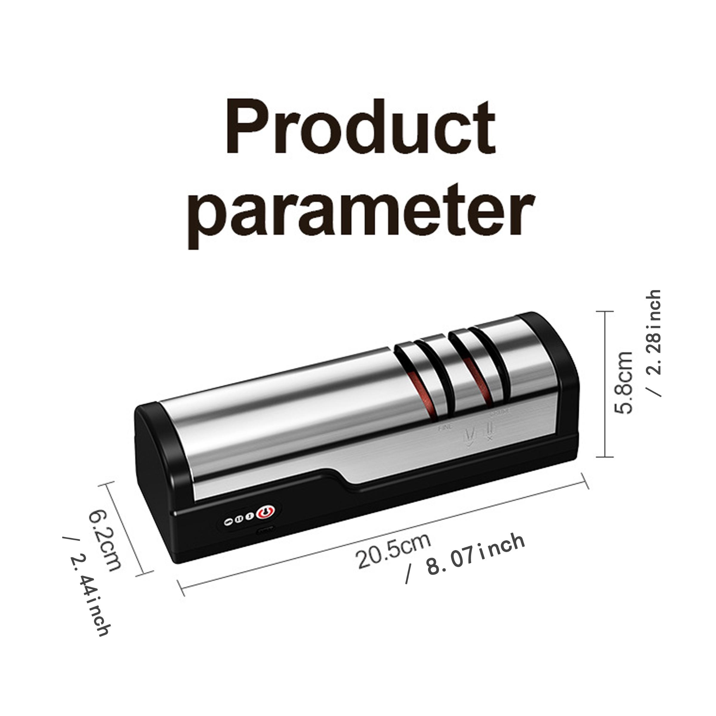 Electric Knife Sharpener High Precision Multi-Function Home Use, Automatic Kitchen Knife Scissors Grinder, USB Rechargeable Sharpening Machine