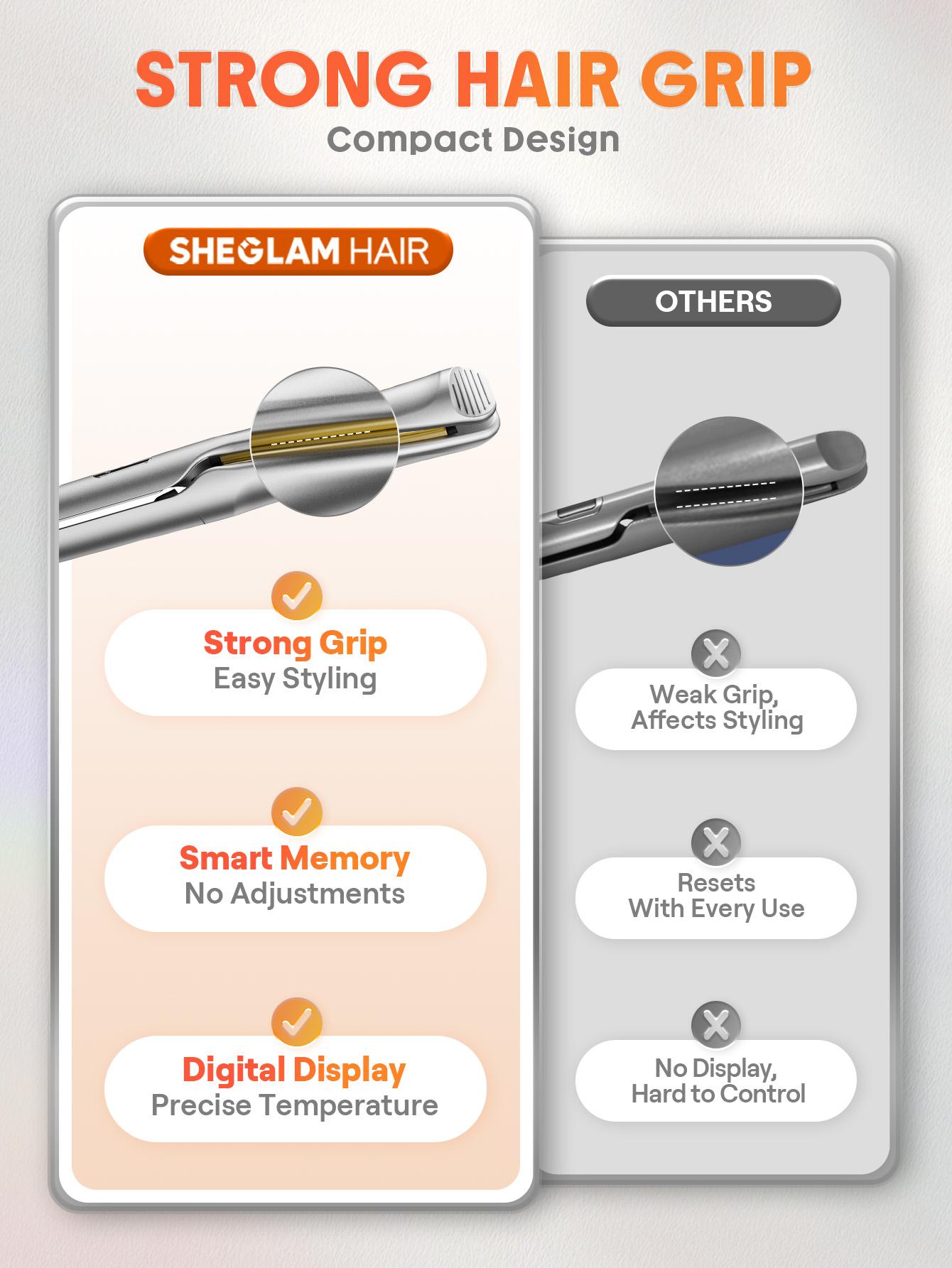 【BOGO SALE】SHEGLAM HAIR Sleek Chic Twist Kiss Flat Iron-US Plug-Effortlessbeauty- Coachella