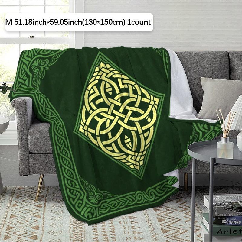 Celtic Knot Pattern Throw Blanket, Soft & Skin - friendly, Lightweight with Multiple Specs. Colorful, ideal for Sofa, Dorm, Travel, Camping. Perfect gift for Gatherings, Birthdays, Festivals, Back - to - school, boasting traditional ornate aesthetic.