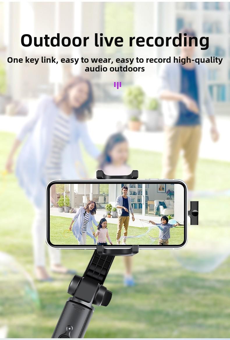 2 pcs Wireless Lavalier Microphones for iPhone, Android, iPad - Mini Wireless Clip-on Microphones Crystal Clear Sound Quality for Recording, Live Streaming,Vlog