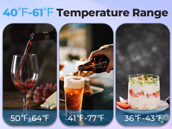 Mini Fridge  Beverage Refrigerator Cooler,2.4Cu.Ft  LED Light and Quite Operation, Wine Fridge with Digital Temperature Display and Adjustable Removable Shelves for Beer Soda Wine