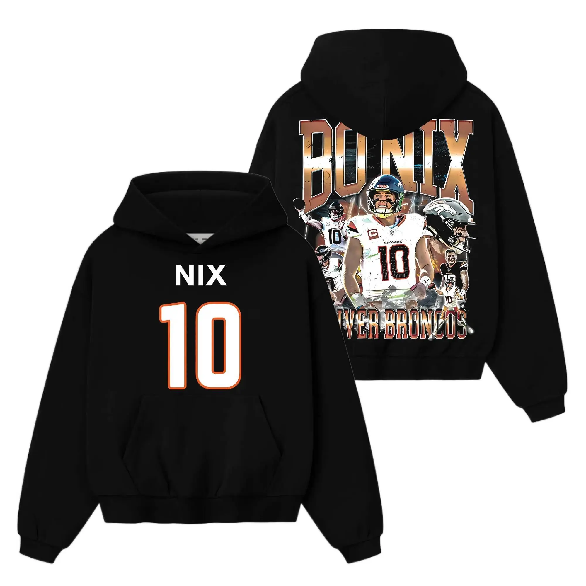 [Sale Up To 50%] Unisex BO NIX 10 For Broncos Country High-Quality 100% Cotton T-Shirt (Made In US), Broncos Football Shirt, Game Day Outfits, Gift For Football Fans, Bo Chapman Nix  Football Graphic Tee