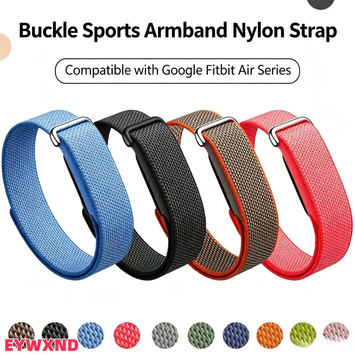 EYWXND Nylon Watch Strap for Google Fitbit Air, Flexible Replacement Wristband For Activity Tracker, Smooth‑Fit Accessory For Outdoor Sports And Daily Casual Use