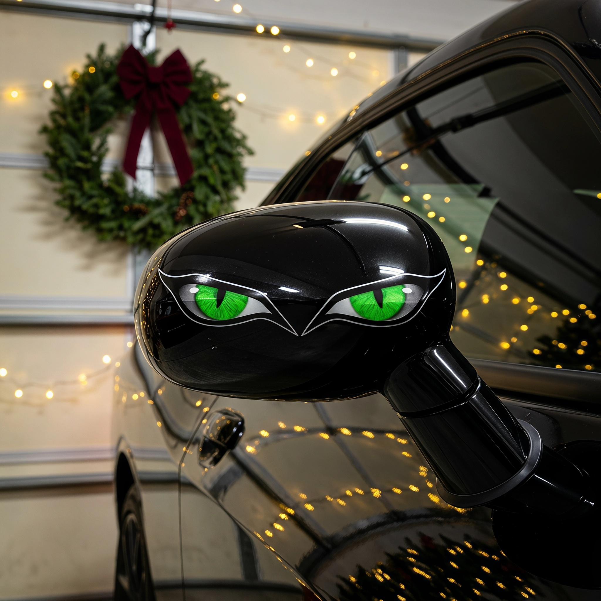 Raptor Eye Evil Eye Decal Auto Accessories - Cool Car Decorations, Rearview Mirror Adhesive Sticker, Sun Protection, Water-Resistant for Rain, Scratch-Resistant, Easy Apply Stylish Exterior Decor, Stickers, Adhesive Sticker, Easy Apply-YY2