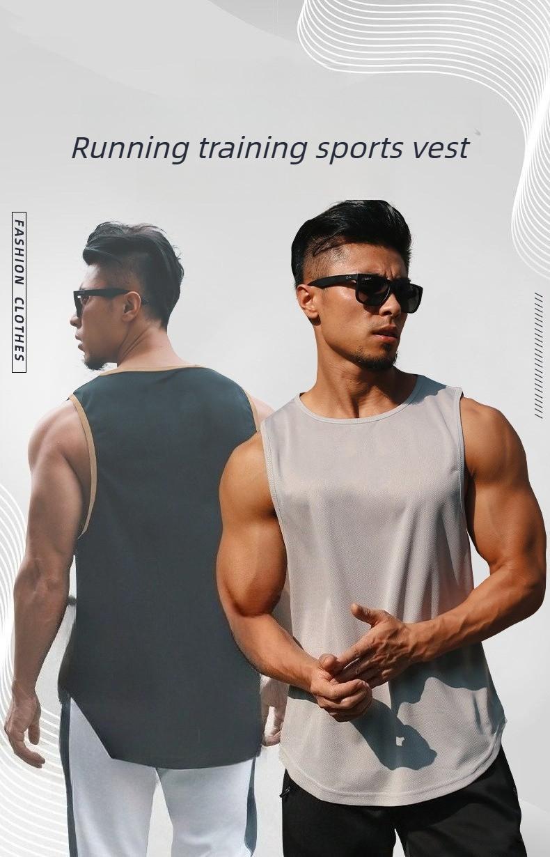 Unisex loose fit sleeveless quick dry performance workout vest for basketball running and gym training breathable activewear