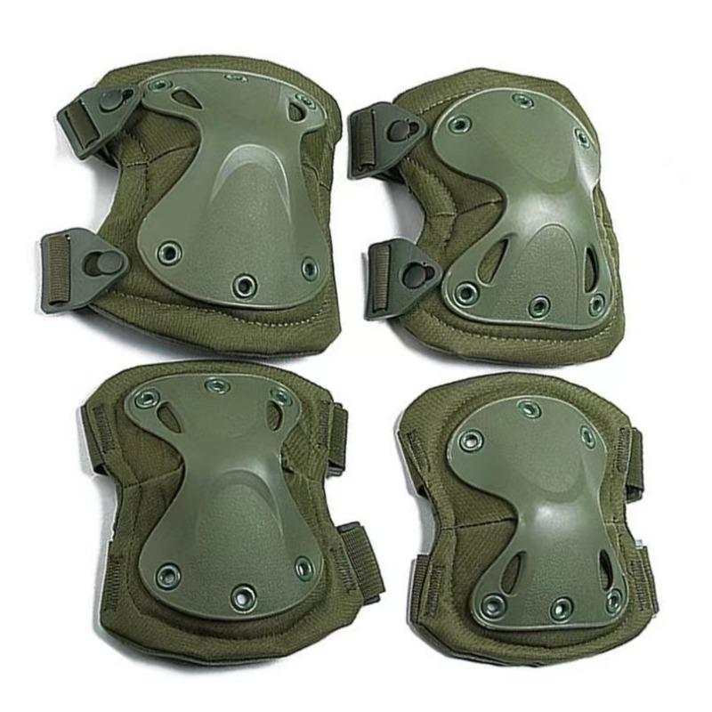 Tactical Knee and Elbow Pad Set, Outdoor Men's Military Style, Kneeling and Crawling Training Equipment, Riding Protective Gear, Four-piece Set