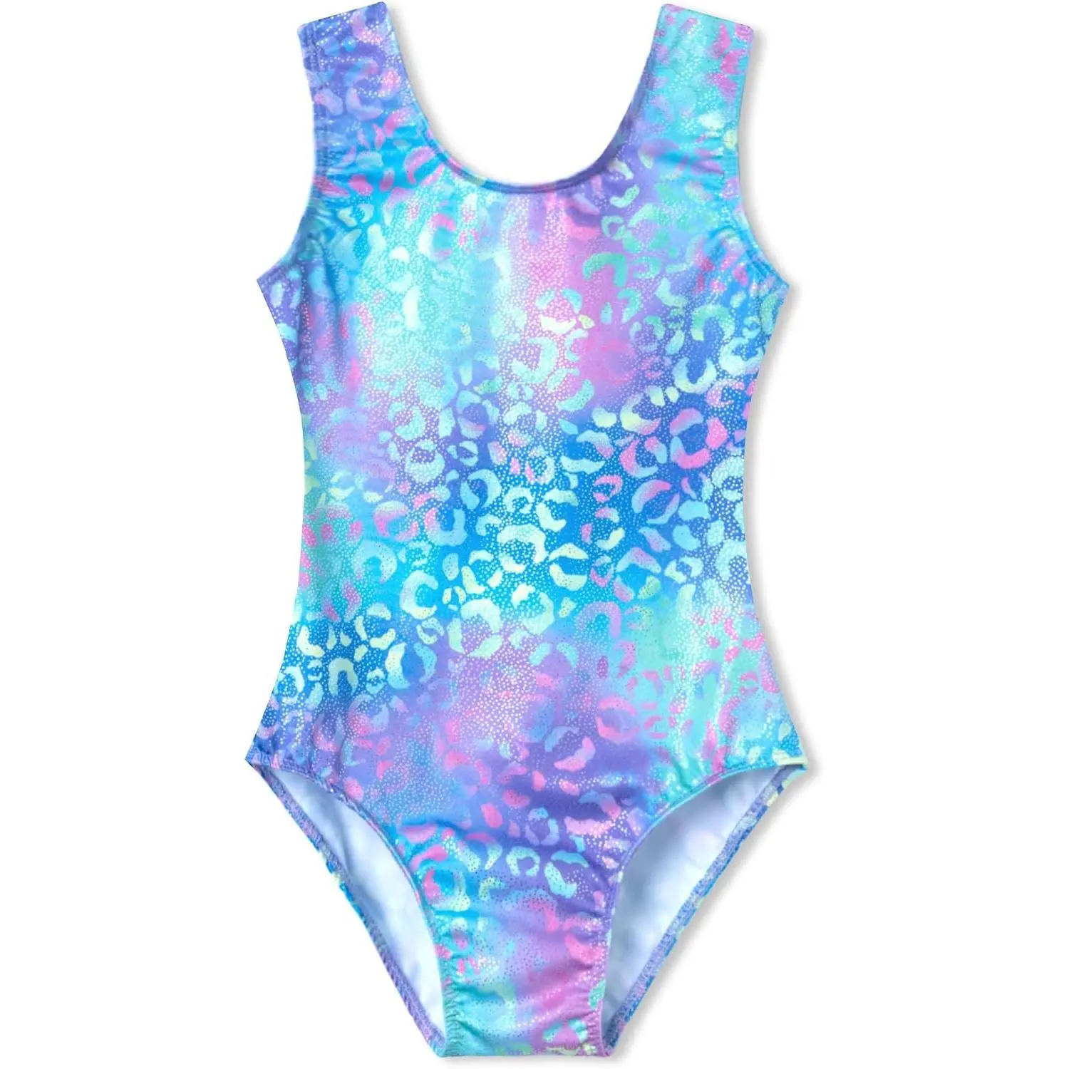 Girls Sparkly Gymnastics Leotards One Piece Tumbling Outfits Sleeveless Stretchy Breathable FabricGift