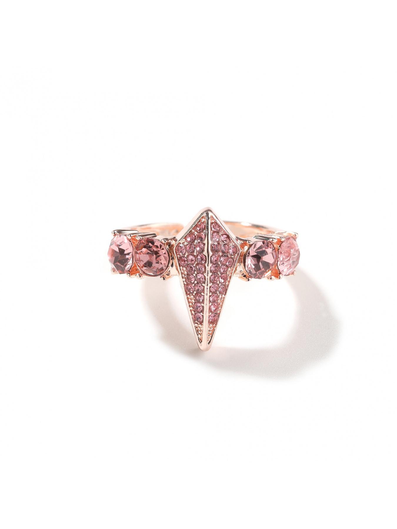 Hip-hop style new diamond-encrusted alloy black panther ring, men's niche exaggerated open adjustable ring, vintage jewelry