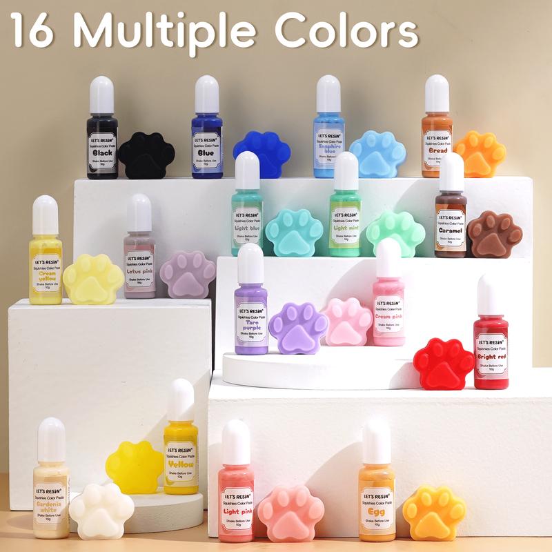 Liquid Silicone Squishy Maker Gel, Super Soft Silicone Rubber Making Kits 1:1 AB Mix Molding Cats/Dogs Paw, Hamster & Dragon Taba Squishy Making All-in-one Kit,DIY Decompression Gift,Silicone Pigment Dye for Taba Squishy, Stress Relief Toys - LET'S RESIN Liquid Silicone Squishy Maker Gel, Super Soft Silicone Rubber Making Kits 1:1 AB Mix Molding Cats/Dogs Paw, Hamster & Dragon Taba Squishy Making All-in-one Kit,DIY Decompression Gift,Silicone Pigment Dye for Taba Squishy, Stress Relief Toys - LET'S RESIN