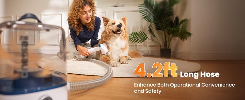 oneisall Cordless Pet Grooming Vacuum Kit,Dog Grooming Kit with 5100mAh & 11-in-1 Pet Tools, 3L Dust Cup, Low Noise for Shedding & Grooming and Suitable for Home/Car Cleaning,Comfy L1