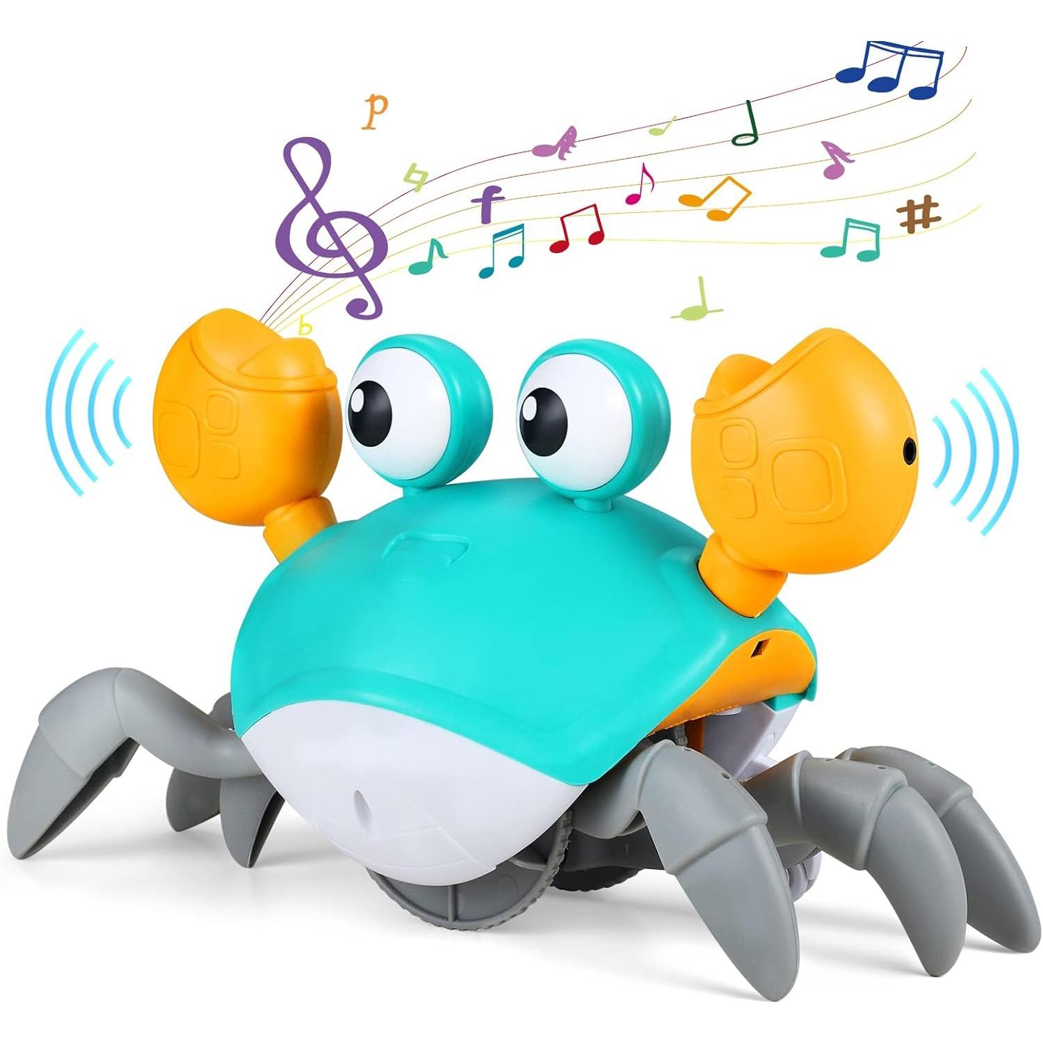 Electric Crawling Crab Design Toy, Automatic Avoidance Walking Sensory Toy with Music & Light, Interactive Musical Toy, Fidget Toys, Birthday Gifts Electric Crawling Crab Design Toy, Automatic Avoidance Walking Sensory Toy with Music & Light, Interactive Musical Toy, Fidget Toys, Birthday Gifts