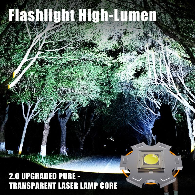 SKYFIRE 1376 LED Flashlight — high-lumen brightness, ultra-bright and rechargeable, featuring adjustable zoom and five lighting modes. A must-have for camping, perfect for both outdoor and home use
